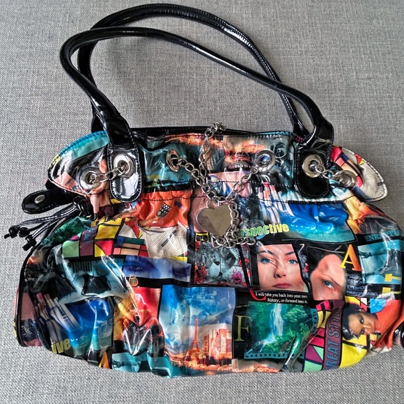 Vintage Temptations Vinyl Shoulder Magazine Bag Purse - Picture 7 of 10